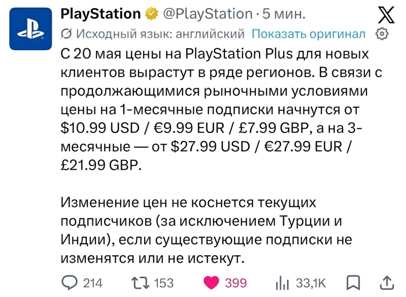 Sony повышает стоимость подписки PlayStation Plus Essential